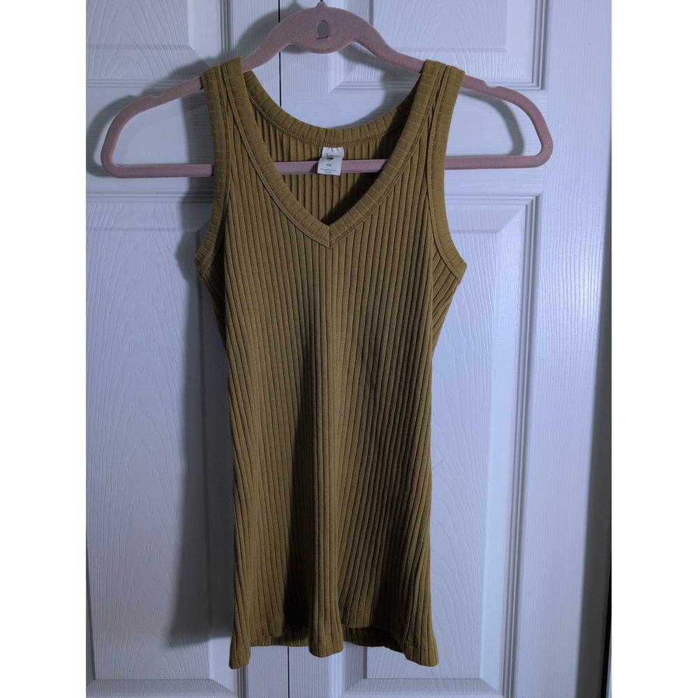 Kate Quinn Women's Size XS Brown Ribbed Tank Top